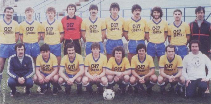 Equipe de 1981-1982, qui a jou en 16me de finale contre Bastia