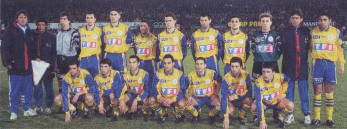Equipe de 1996-1997 qui a rencontr les Girondins de Bordeaux en 32me de finale